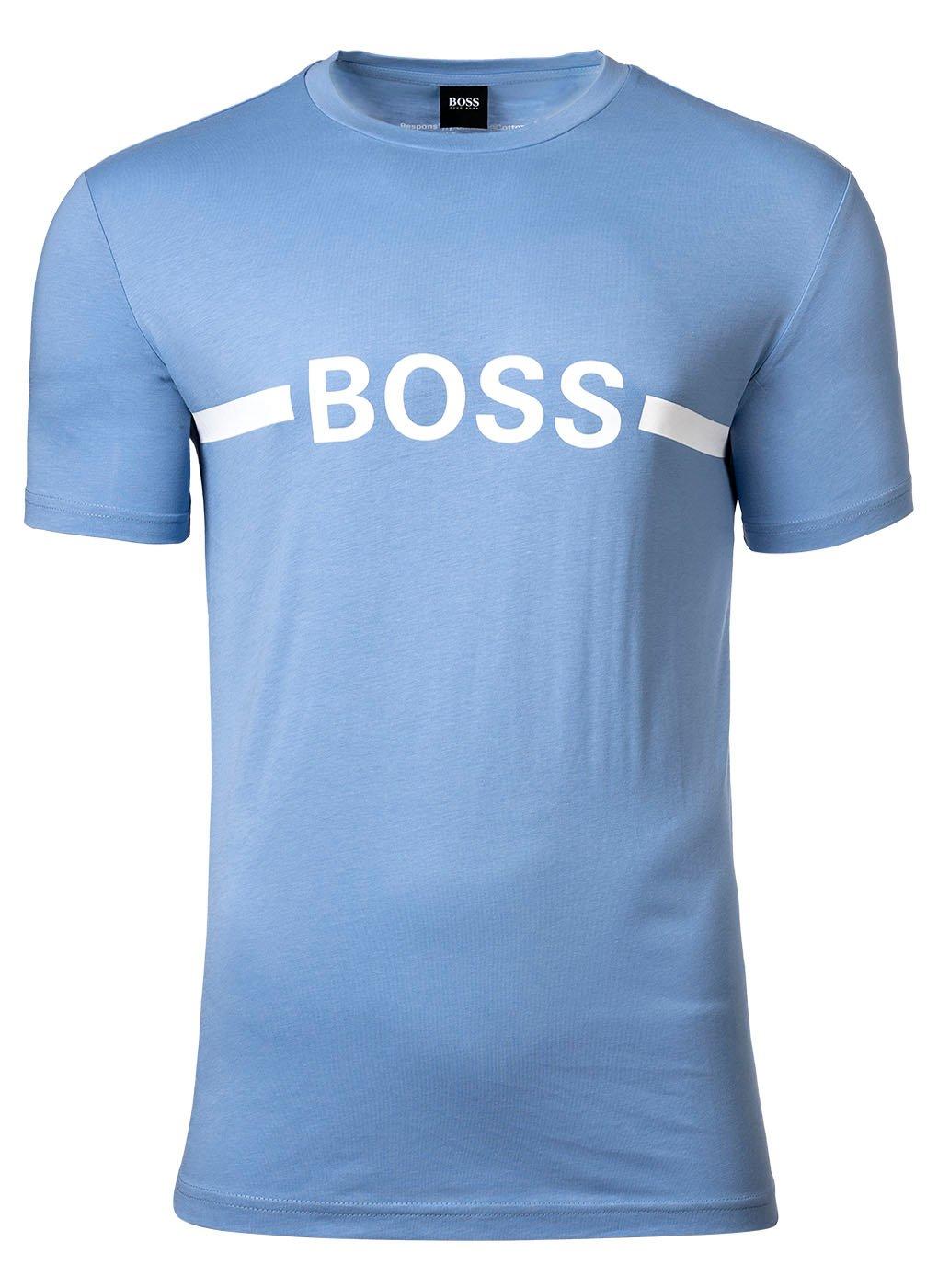 T-shirt Figurbetont Herren Himmelblau S von BOSS