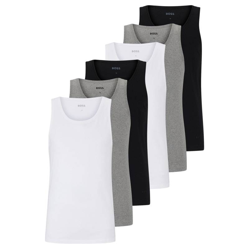 Tank Top, 6er Pack - Unterhemd Herren Multicolor L von BOSS