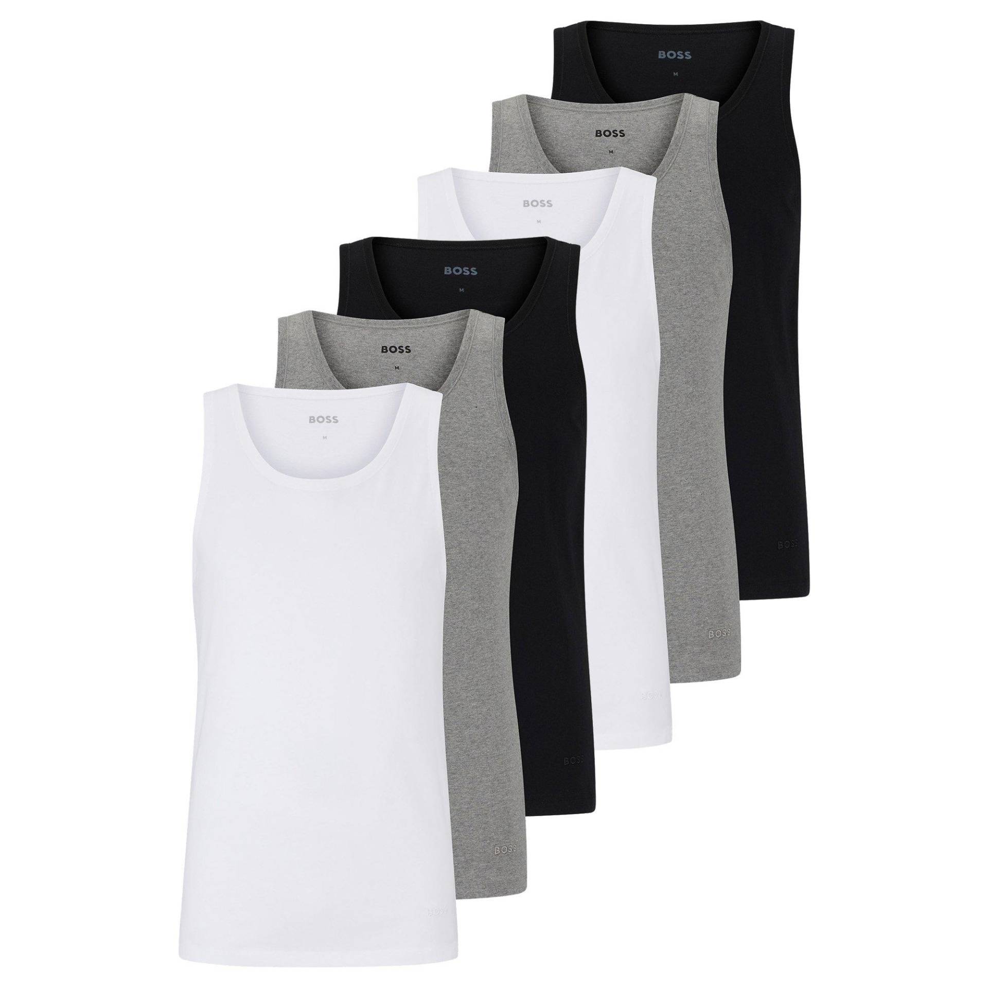 BOSS - Tank Top, 6er Pack  Unterhemd, für Herren, Multicolor, Größe M von BOSS