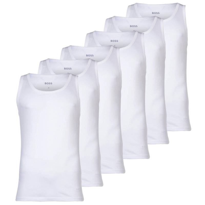 Tank Top, 6er Pack - Unterhemd Herren Weiss L von BOSS