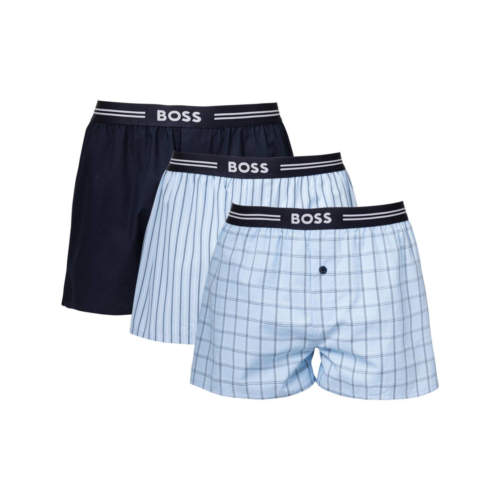 Triopack, Boxershorts Herren Blau M von BOSS