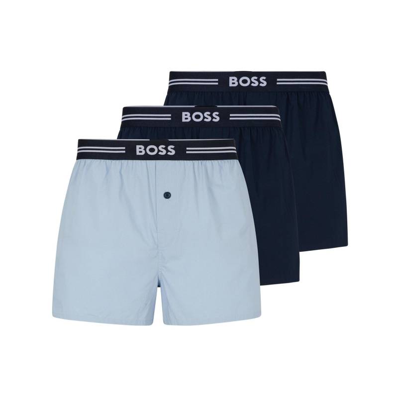 Triopack, Boxershorts Herren Dunkelblau L von BOSS