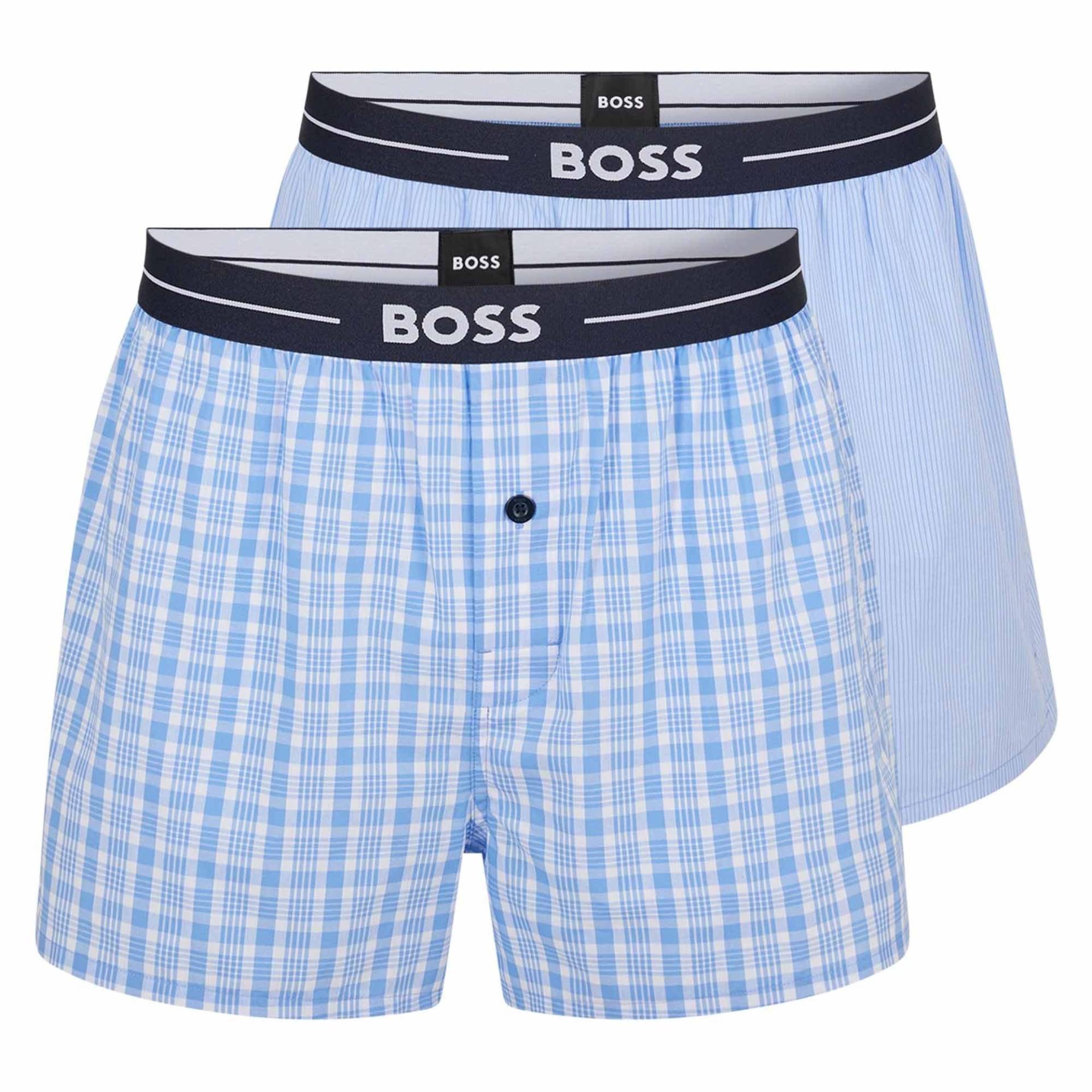 Web-boxershorts Bequem Sitzend Herren Blau M von BOSS