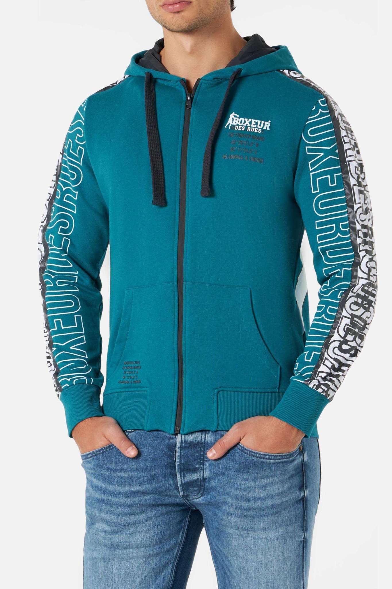 BOXEUR DES RUES Sweatjacke »Sweatjacken Hooded Full Zip With Prints« BOXEUR DES RUES Sweatjacke »Sweatjacken Hooded Full Zip With Prints« von BOXEUR DES RUES