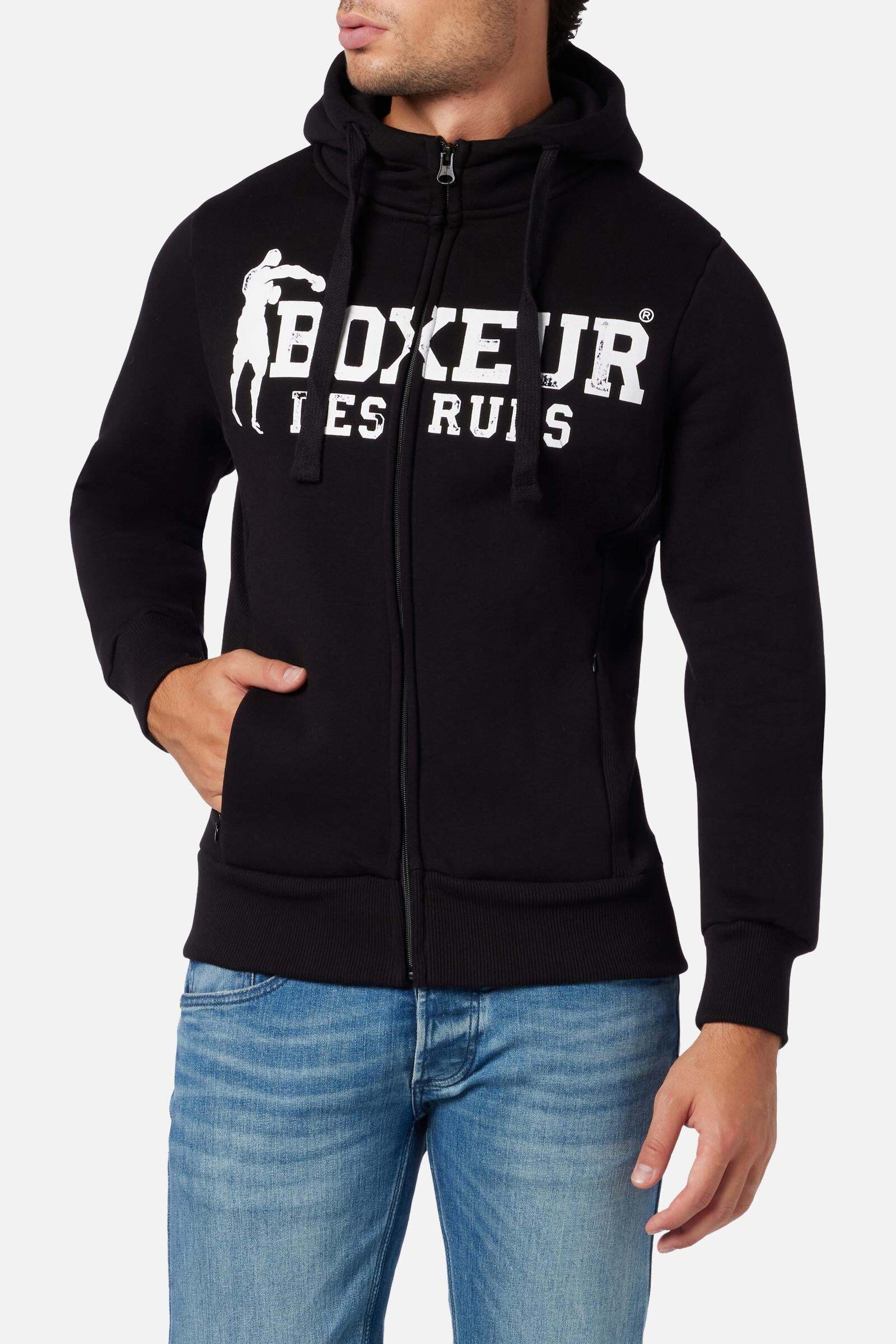 BOXEUR DES RUES Sweatjacke »BOXEUR DES RUES Sweatshirts Hooded Full Zip Sweatshirt« von BOXEUR DES RUES