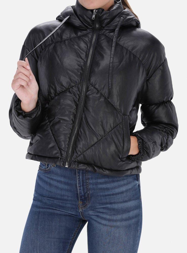 Eco Leather Padded Jacket Damen Schwarz L von BOXEUR DES RUES