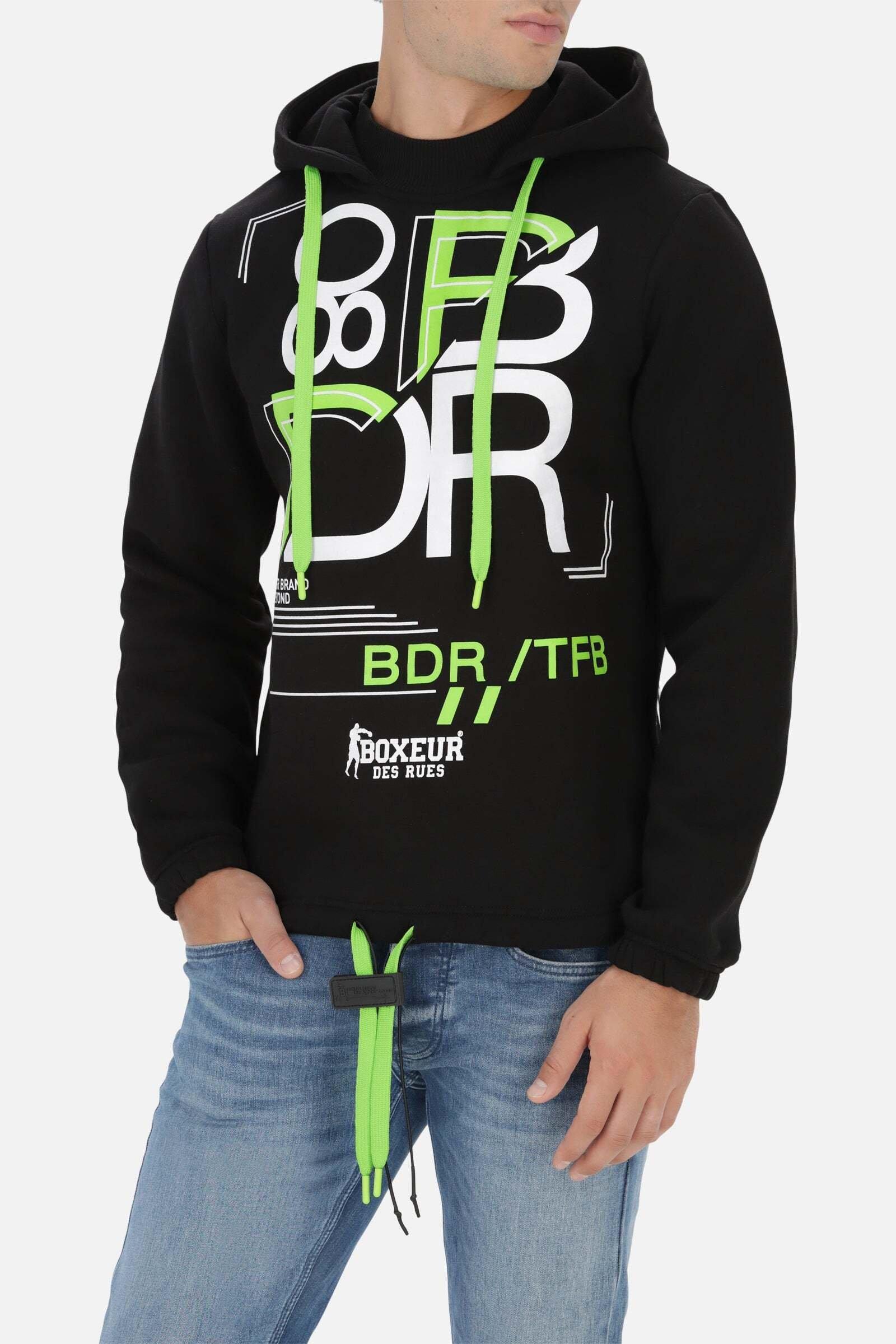 BOXEUR DES RUES - Kapuzenpullover Hooded Full Zip Sweatshirt, für Herren, Taubengrau, Größe M von BOXEUR DES RUES