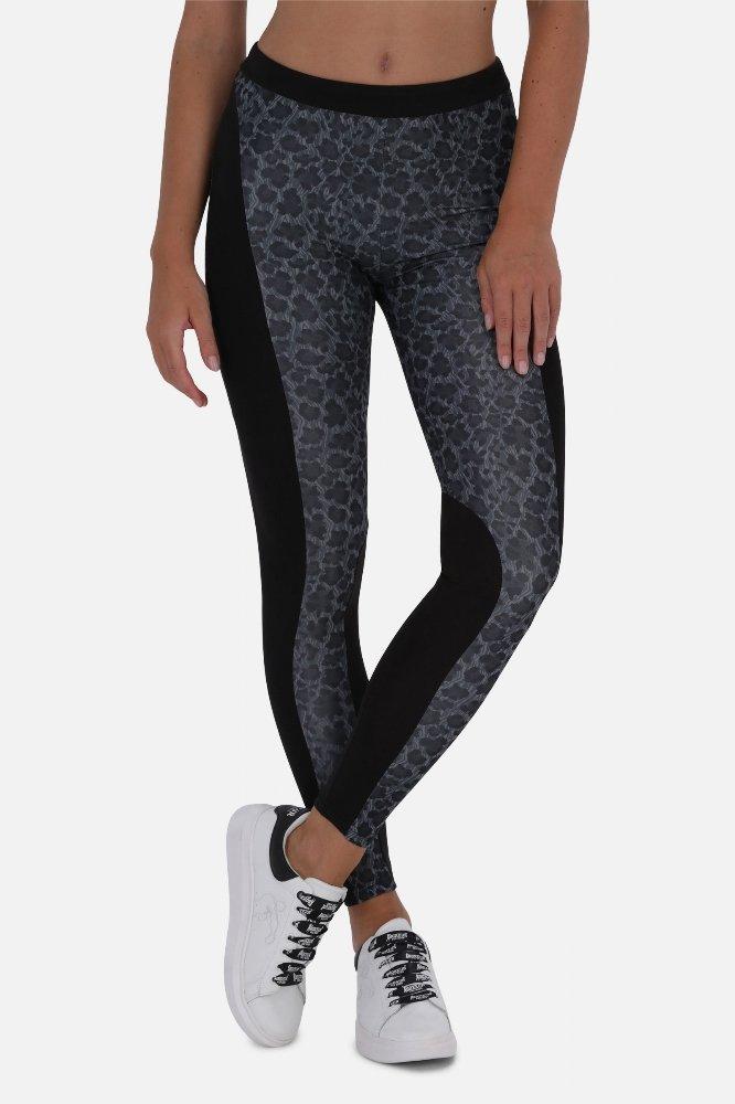 BOXEUR DES RUES - Mid-Rise Farbblock-Leggins, für Damen, Anthrazit, Größe L von BOXEUR DES RUES