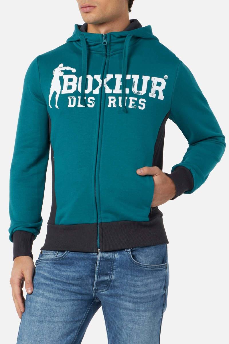 Sweatjacken Hooded Full Zip Sweatshirt Herren Blau XL von BOXEUR DES RUES