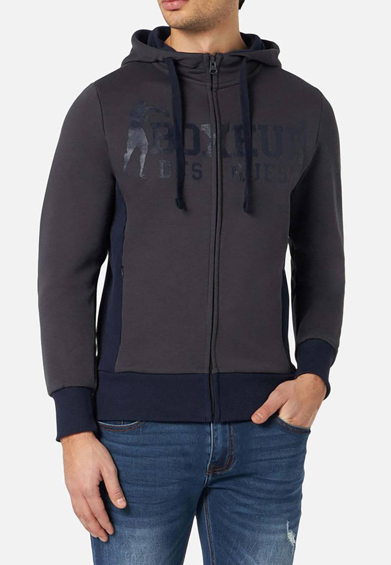 Sweatshirts Hooded Full Zip Sweatshirt Herren Taubengrau M von BOXEUR DES RUES