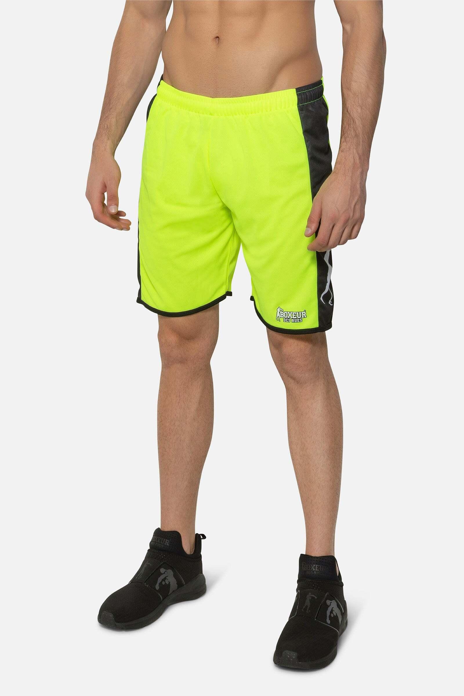 BOXEUR DES RUES - Sweatshorts Soccer Basic Shorts, für Herren, Gelb Bunt, Größe L von BOXEUR DES RUES