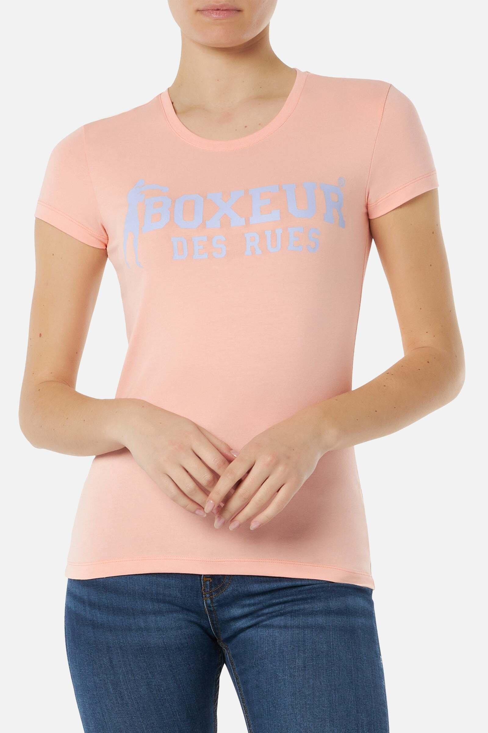 T-shirts Basic T-shirt With Front Logo Damen Pink L von BOXEUR DES RUES