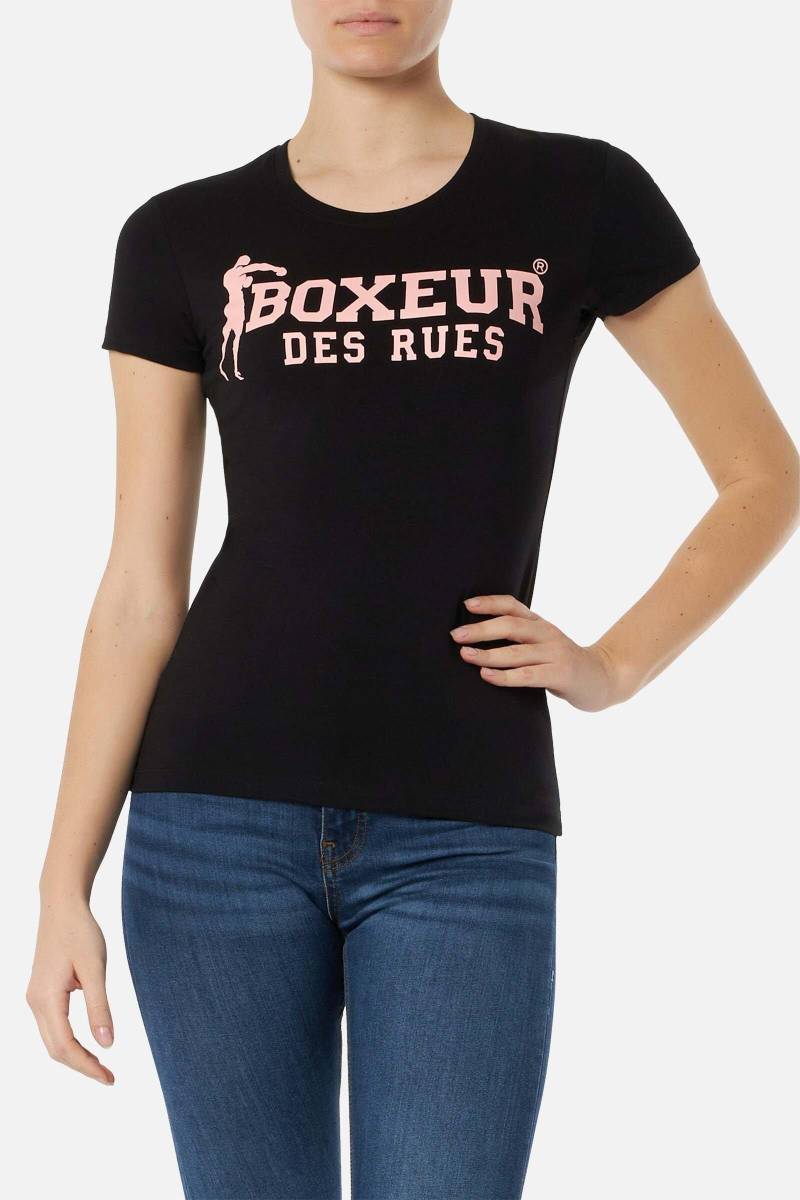 T-shirts Basic T-shirt With Front Logo Damen Schwarz L von BOXEUR DES RUES