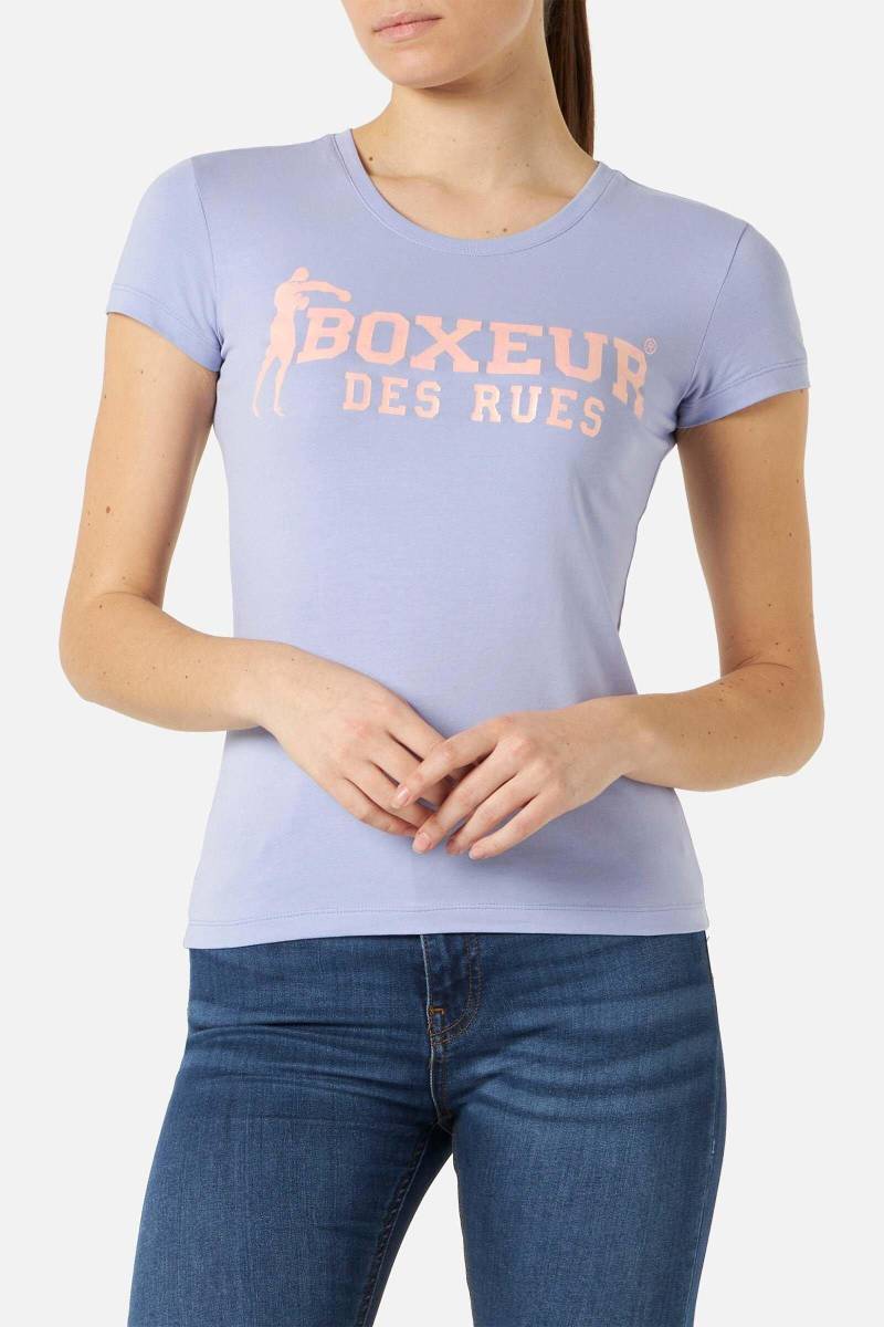 T-shirts Basic T-shirt With Front Logo Damen Violett M von BOXEUR DES RUES