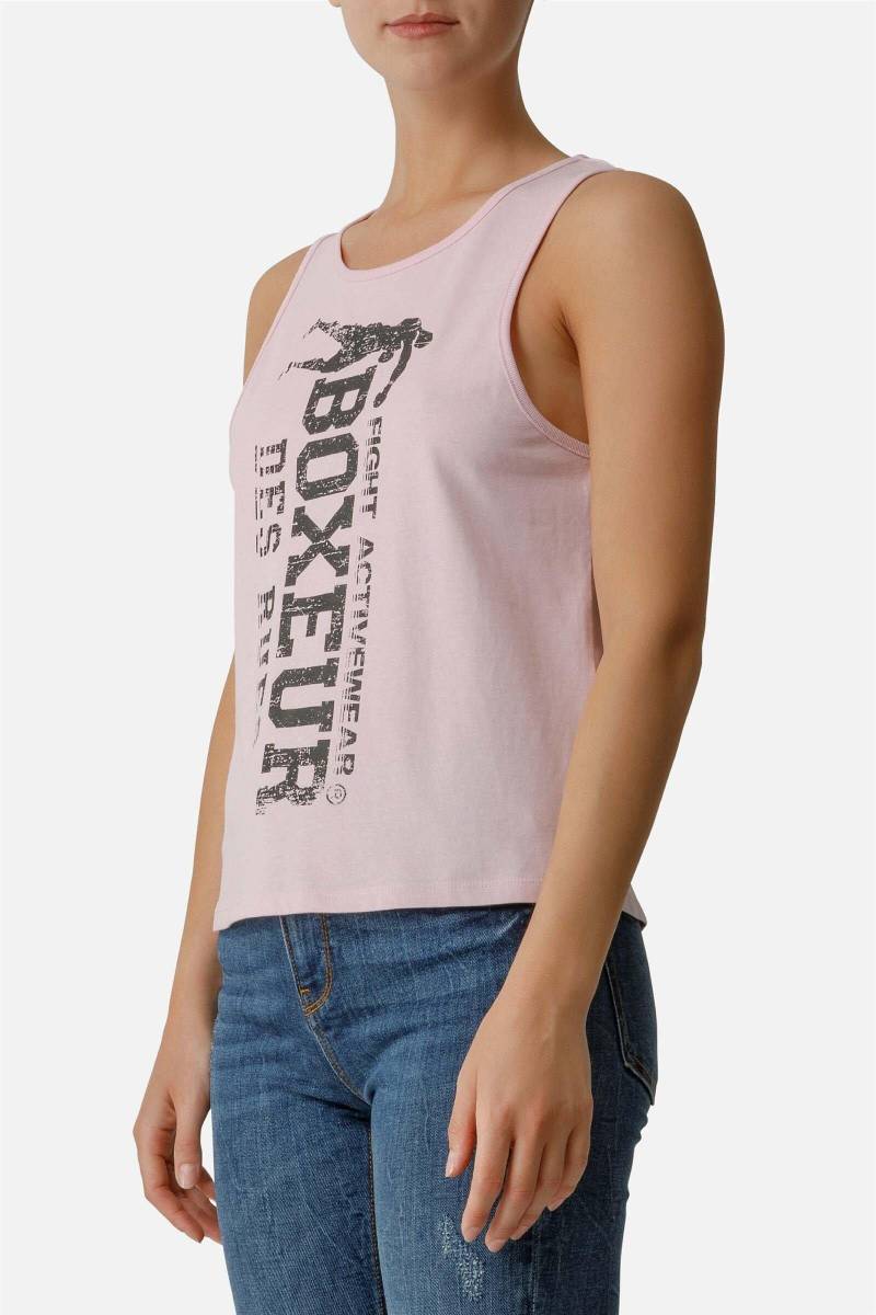 Tops Basic Tank Top With Front Logo Damen Pink L von BOXEUR DES RUES