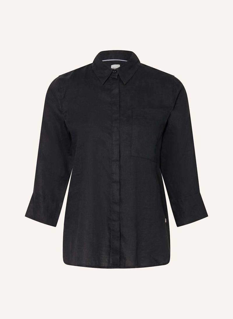 Brax Hemdbluse Vicki Aus Leinen Mit 3/4-Arm schwarz von BRAX