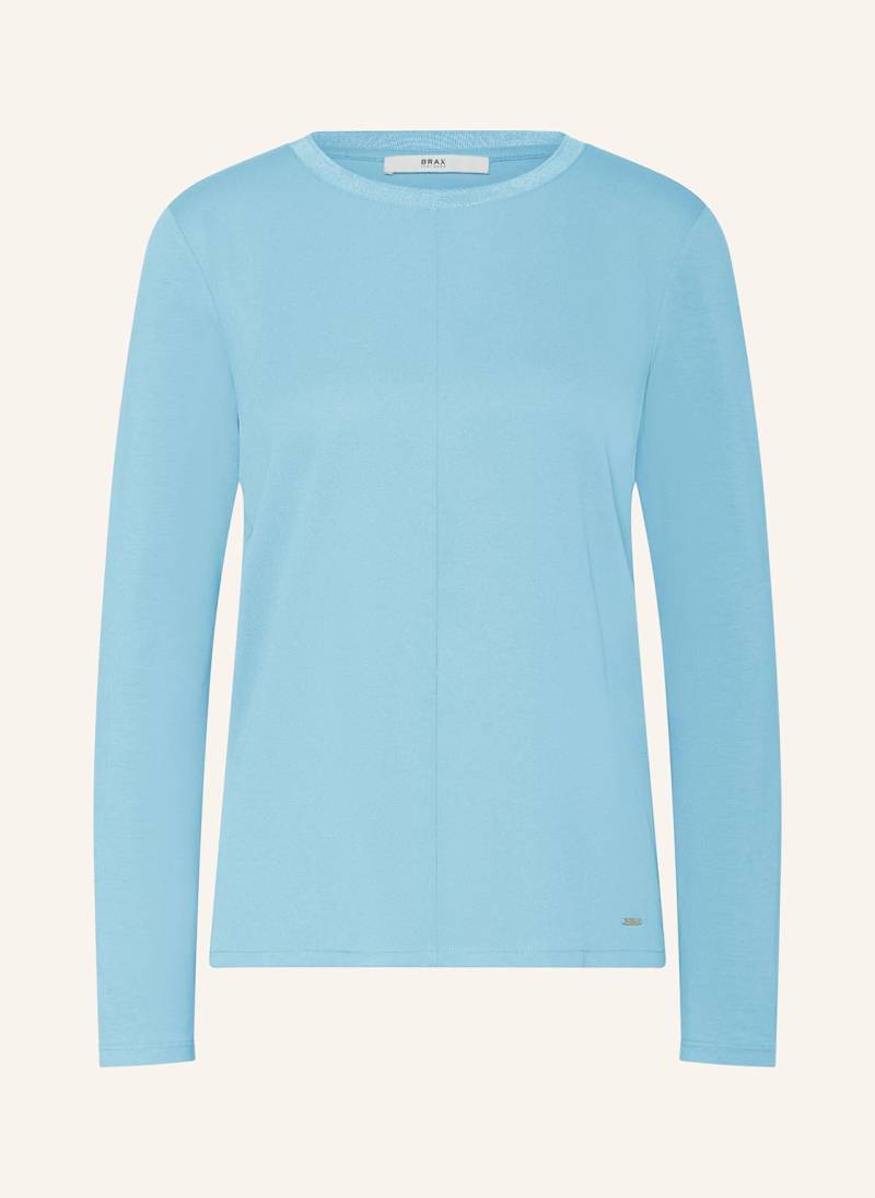 Brax Longsleeve Clara Im Materialmix blau von BRAX