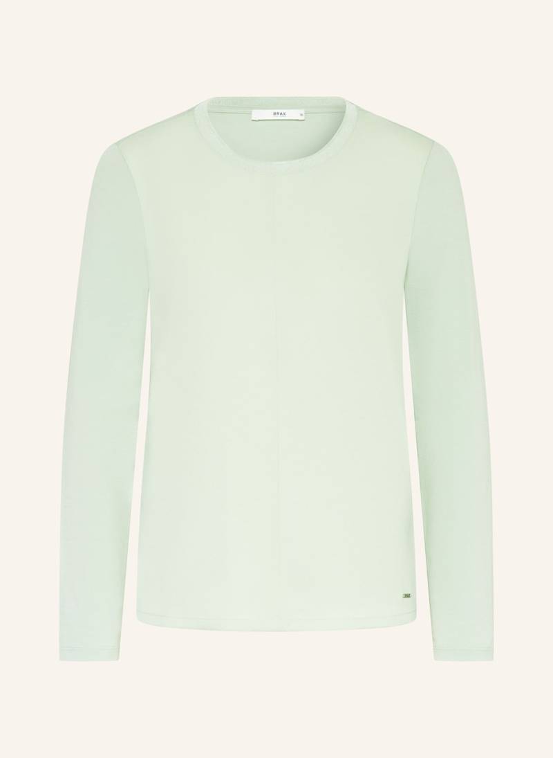 Brax Longsleeve Clara Im Materialmix gruen von BRAX