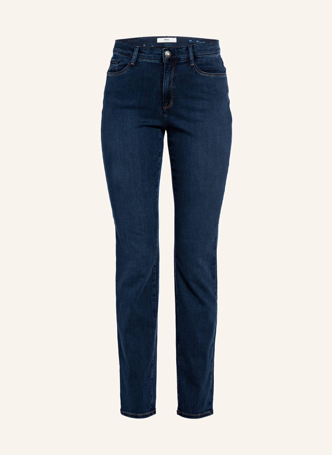 Brax Mom Jeans Carola Mit Swarovski Kristallen blau