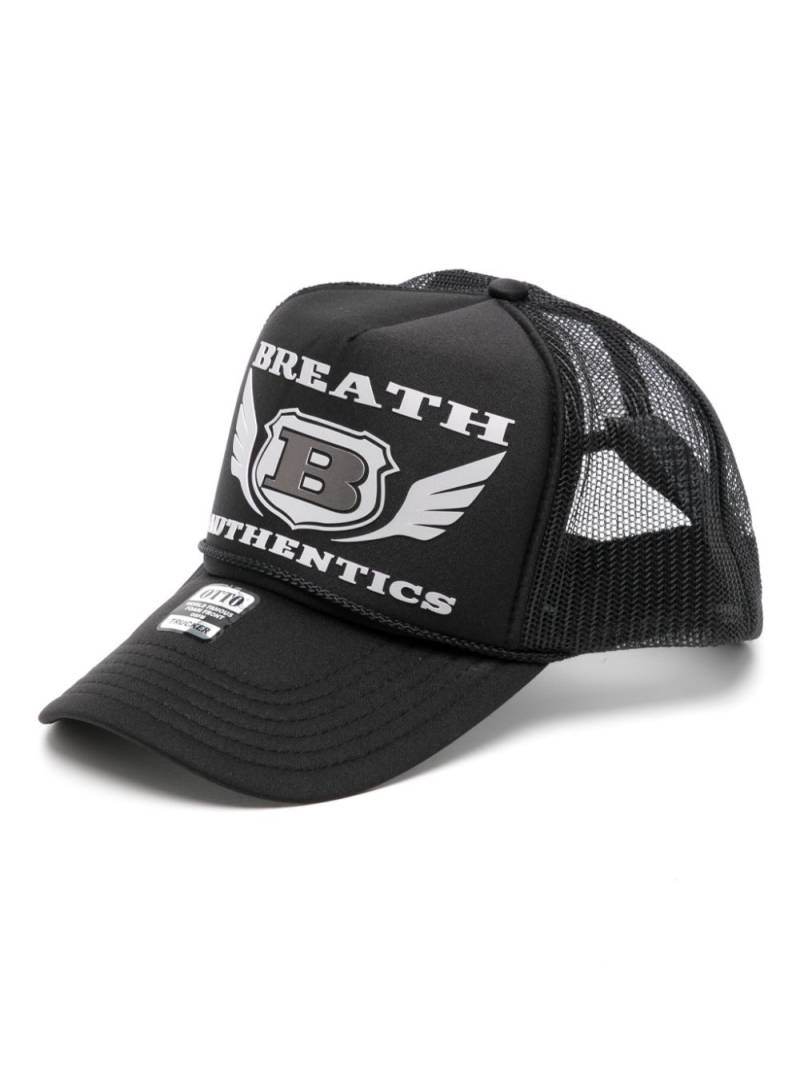 BREATH logo-print panelled cap - Black von BREATH