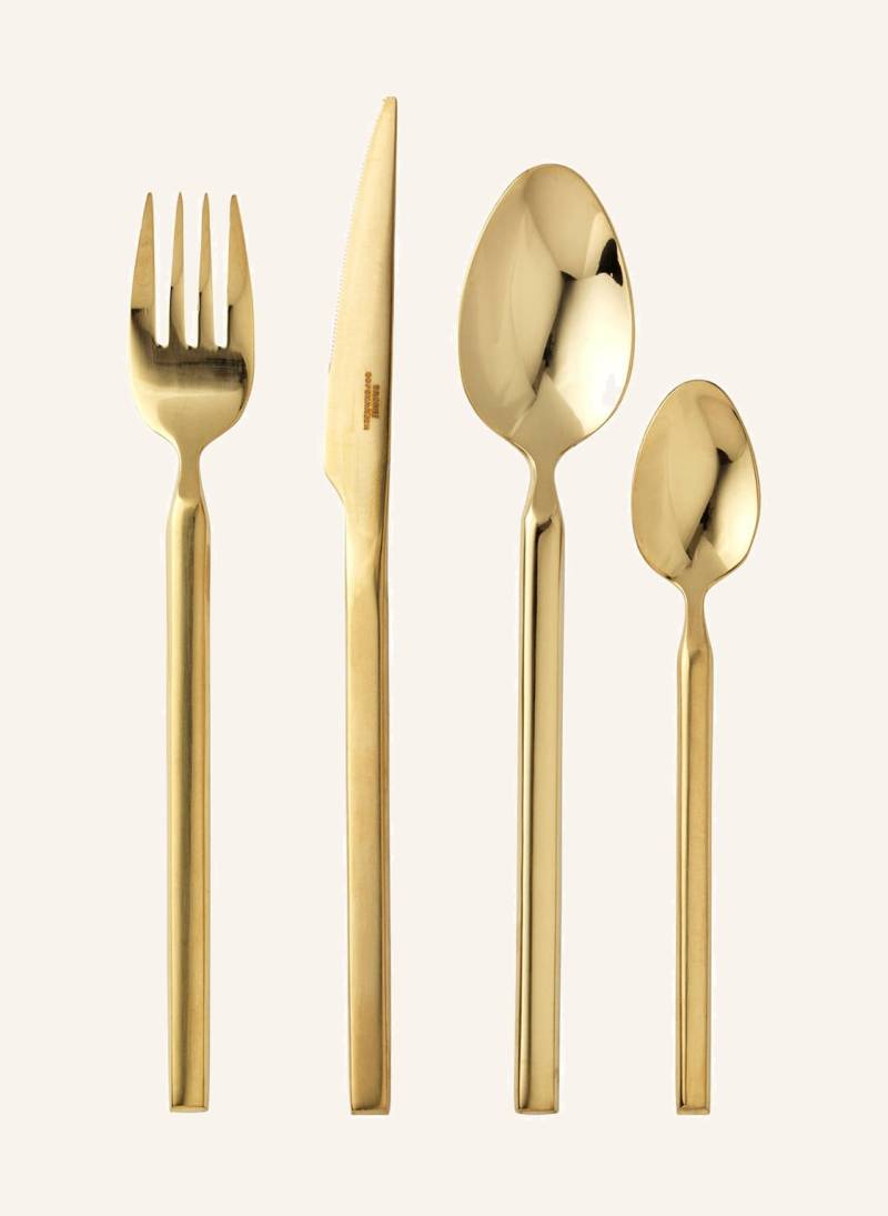 Broste Copenhagen 16-Tlg. Besteckset Tvis gold von BROSTE COPENHAGEN