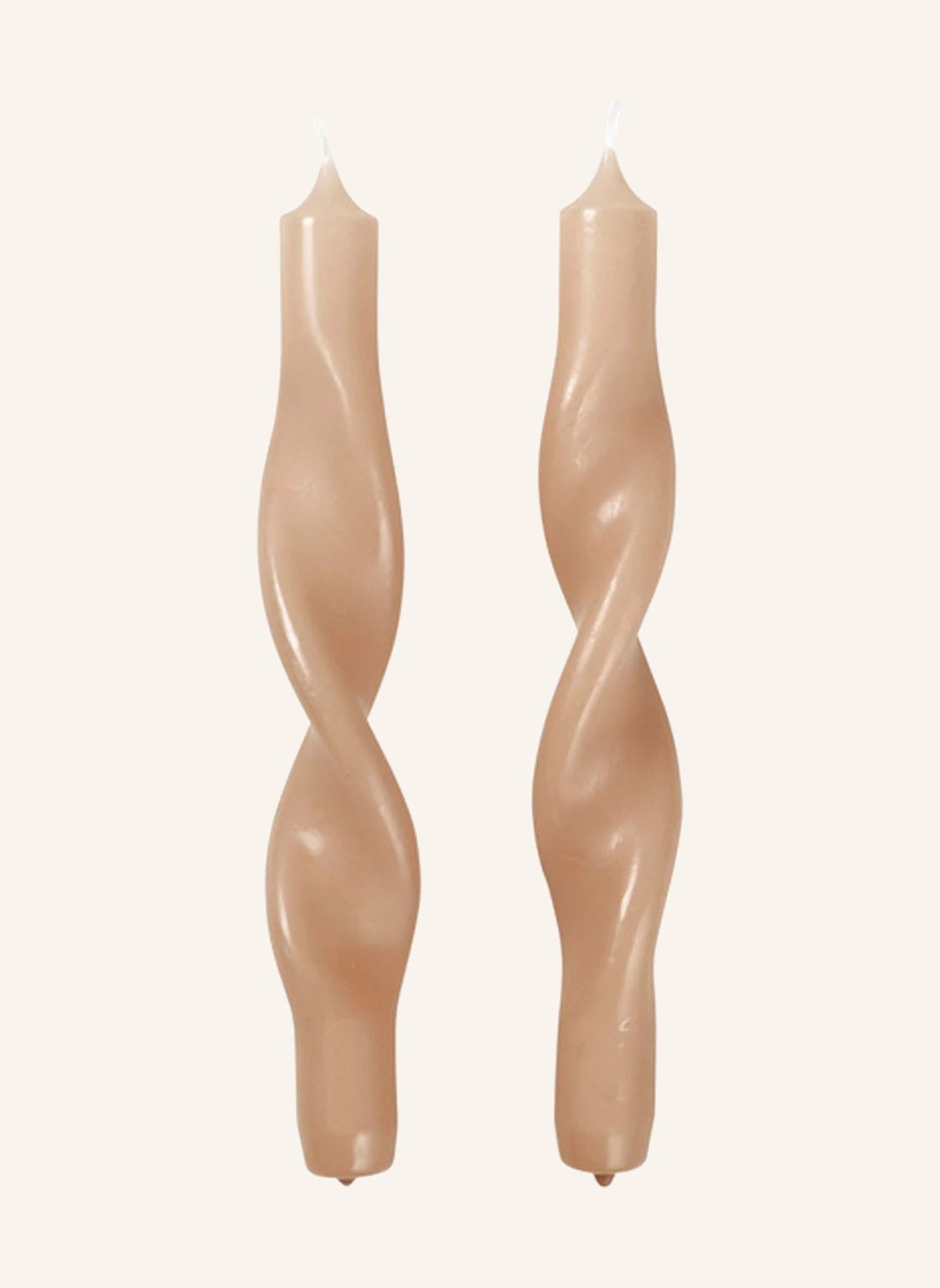 Broste Copenhagen 2er-Set Stabkerzen Twist braun Broste Copenhagen 2er-Set Stabkerzen Twist braun von BROSTE COPENHAGEN