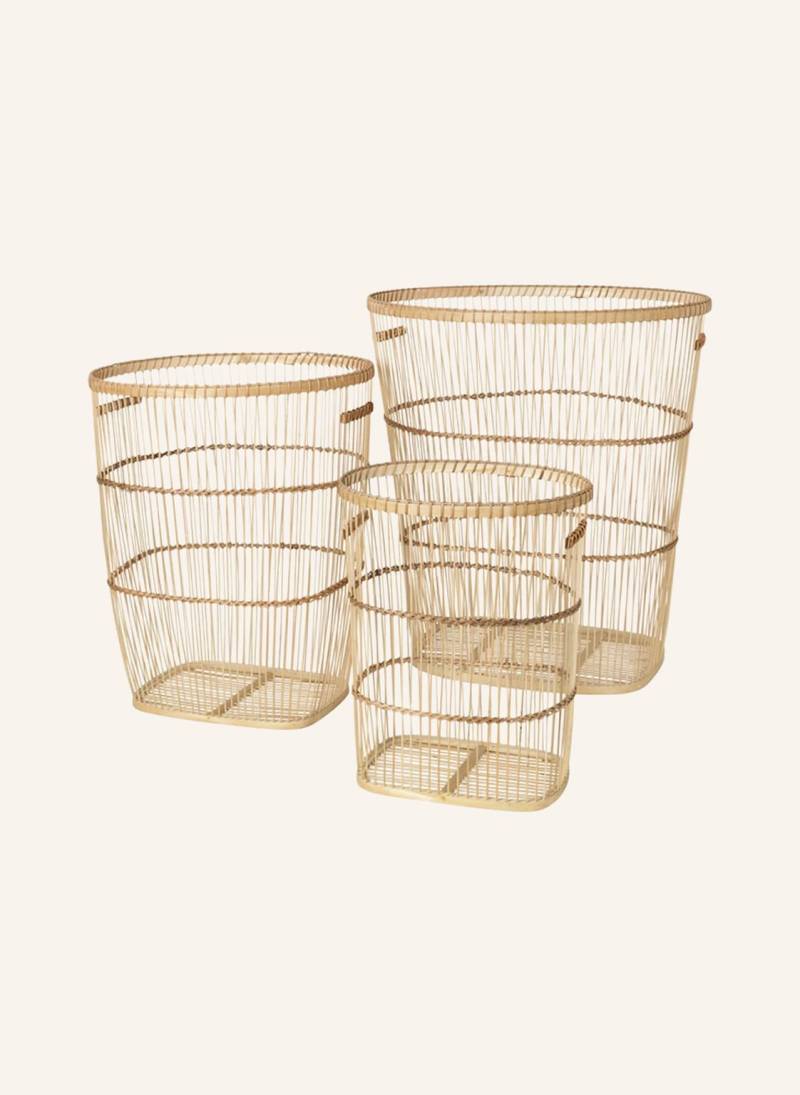 Broste Copenhagen 3er-Set Körbe Sabbie beige von BROSTE COPENHAGEN