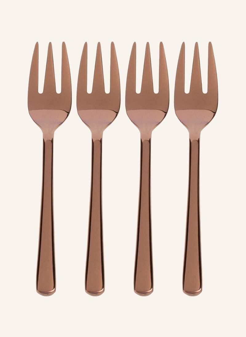 Broste Copenhagen 4er-Set Kuchengabeln Hune rosegold von BROSTE COPENHAGEN