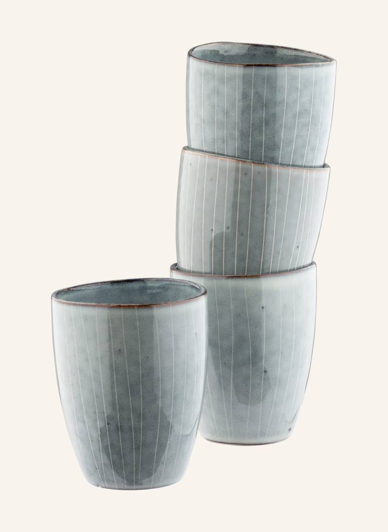 Broste Copenhagen 4er-Set Becher Nordic Sea blau von BROSTE COPENHAGEN