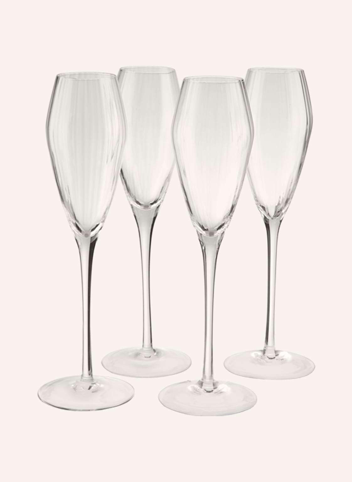 Broste Copenhagen 4er-Set Champagnergläser Sandvig transparent von BROSTE COPENHAGEN