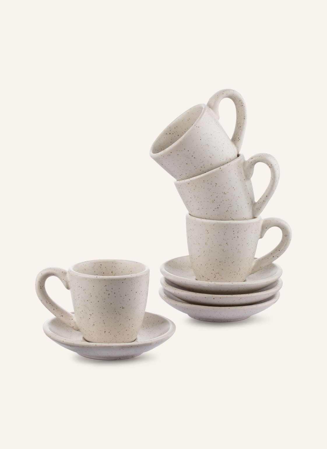 Broste Copenhagen 4er-Set Espressotassen Nordic Vanilla beige von BROSTE COPENHAGEN