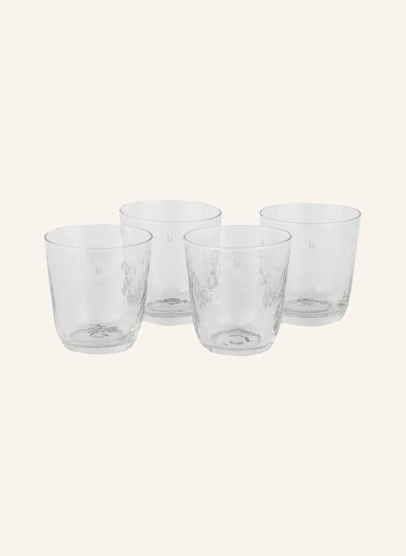 Broste Copenhagen 4er-Set Trinkgläser Hammered transparent von BROSTE COPENHAGEN