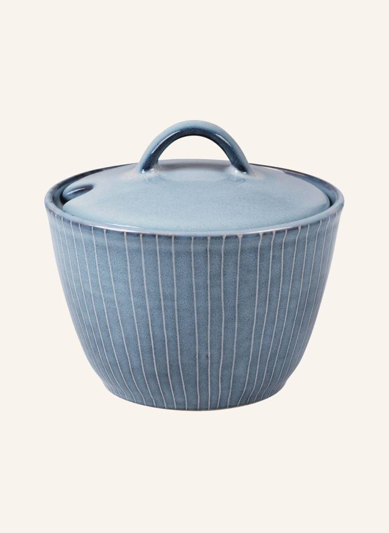 Broste Copenhagen Zuckerdose Nordic Sea blau von BROSTE COPENHAGEN