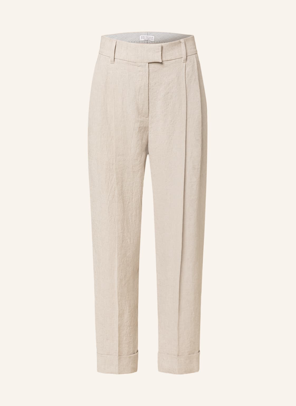 Brunello Cucinelli 7/8-Hose Aus Leinen beige von BRUNELLO CUCINELLI