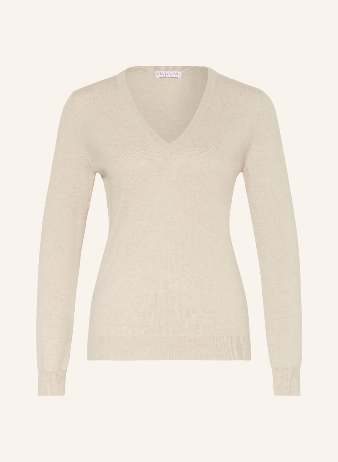 Brunello Cucinelli Cashmere-Pullover beige von BRUNELLO CUCINELLI