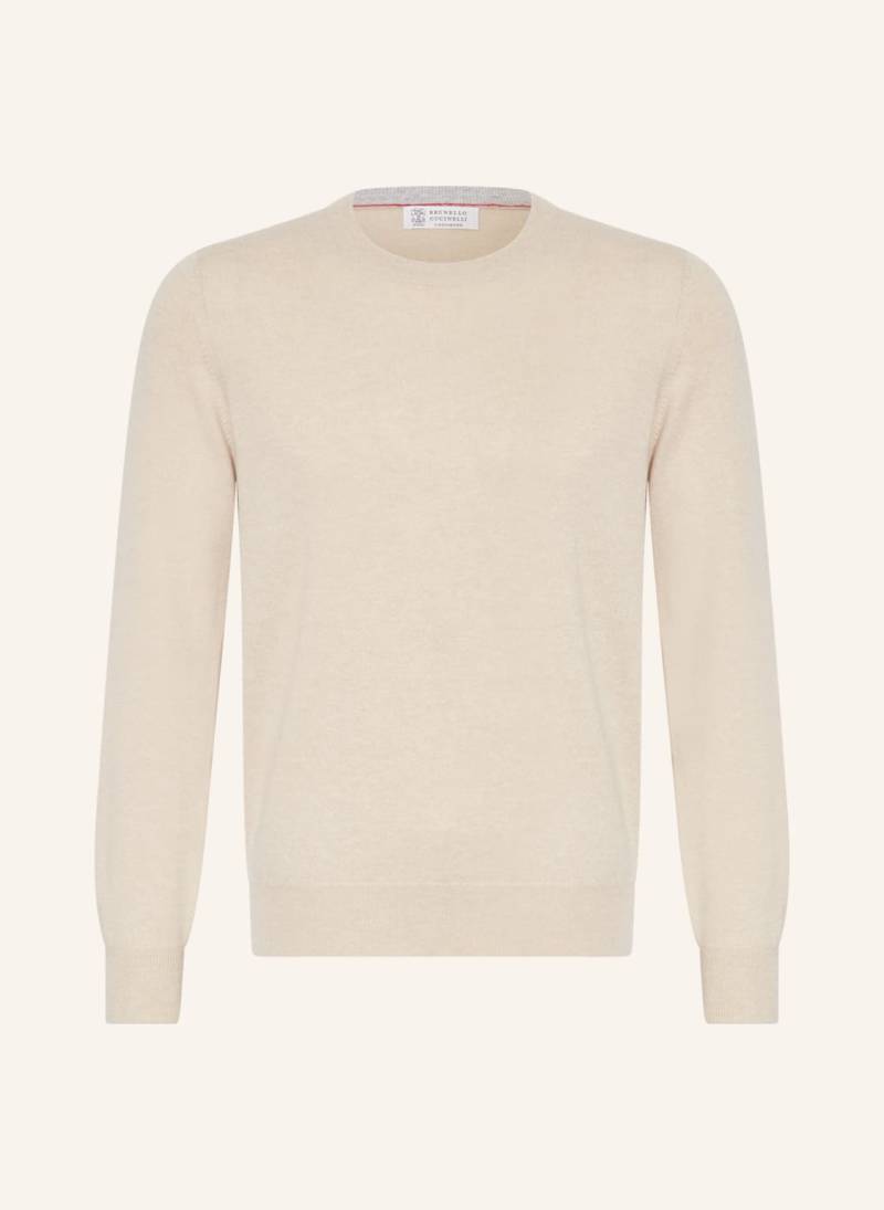 Brunello Cucinelli Cashmere-Pullover beige von BRUNELLO CUCINELLI