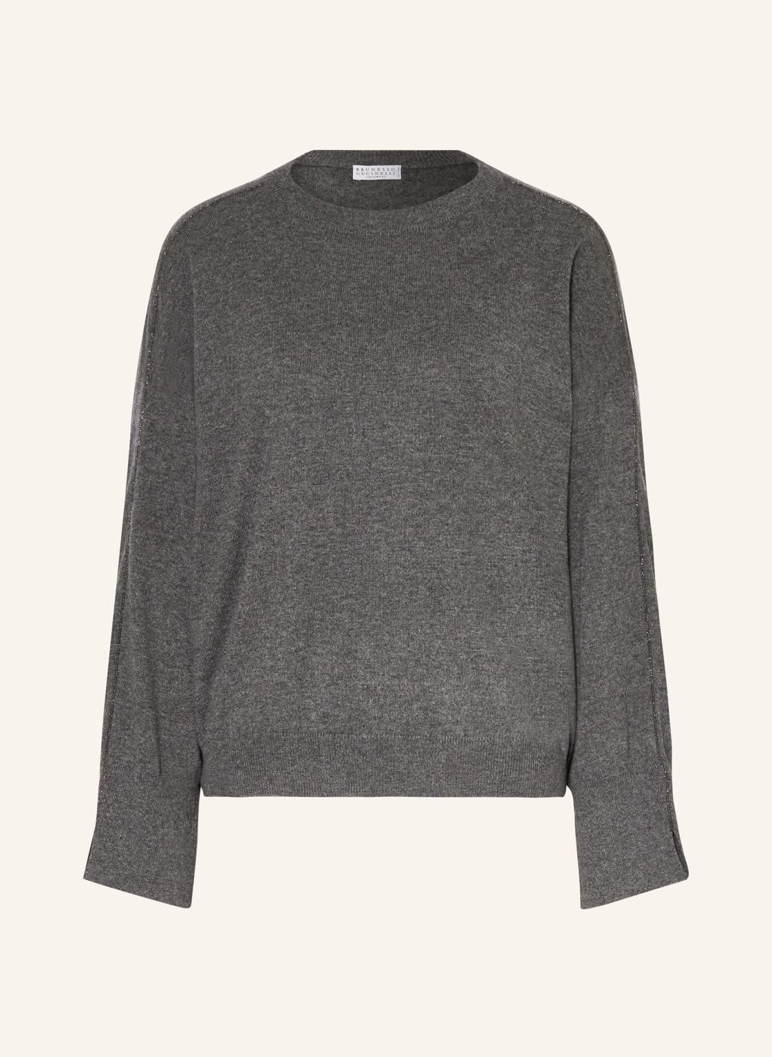 Brunello Cucinelli Cashmere-Pullover grau von BRUNELLO CUCINELLI