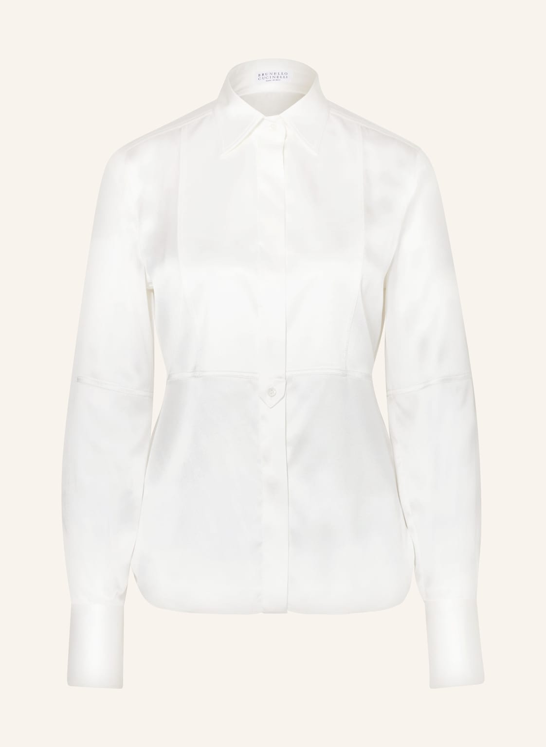 Brunello Cucinelli Hemdbluse Aus Seide weiss von BRUNELLO CUCINELLI