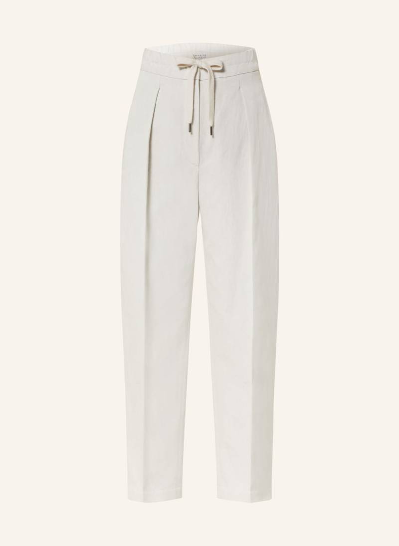 Brunello Cucinelli Hose Im Jogging-Stil weiss von BRUNELLO CUCINELLI