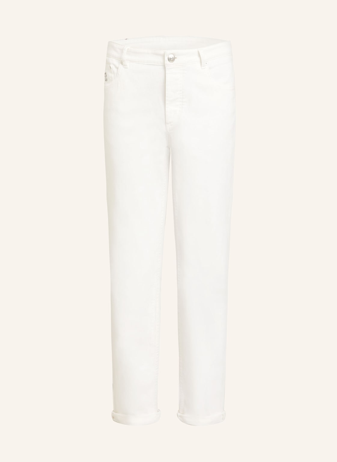 Brunello Cucinelli Jeans Traditional Fit weiss von BRUNELLO CUCINELLI