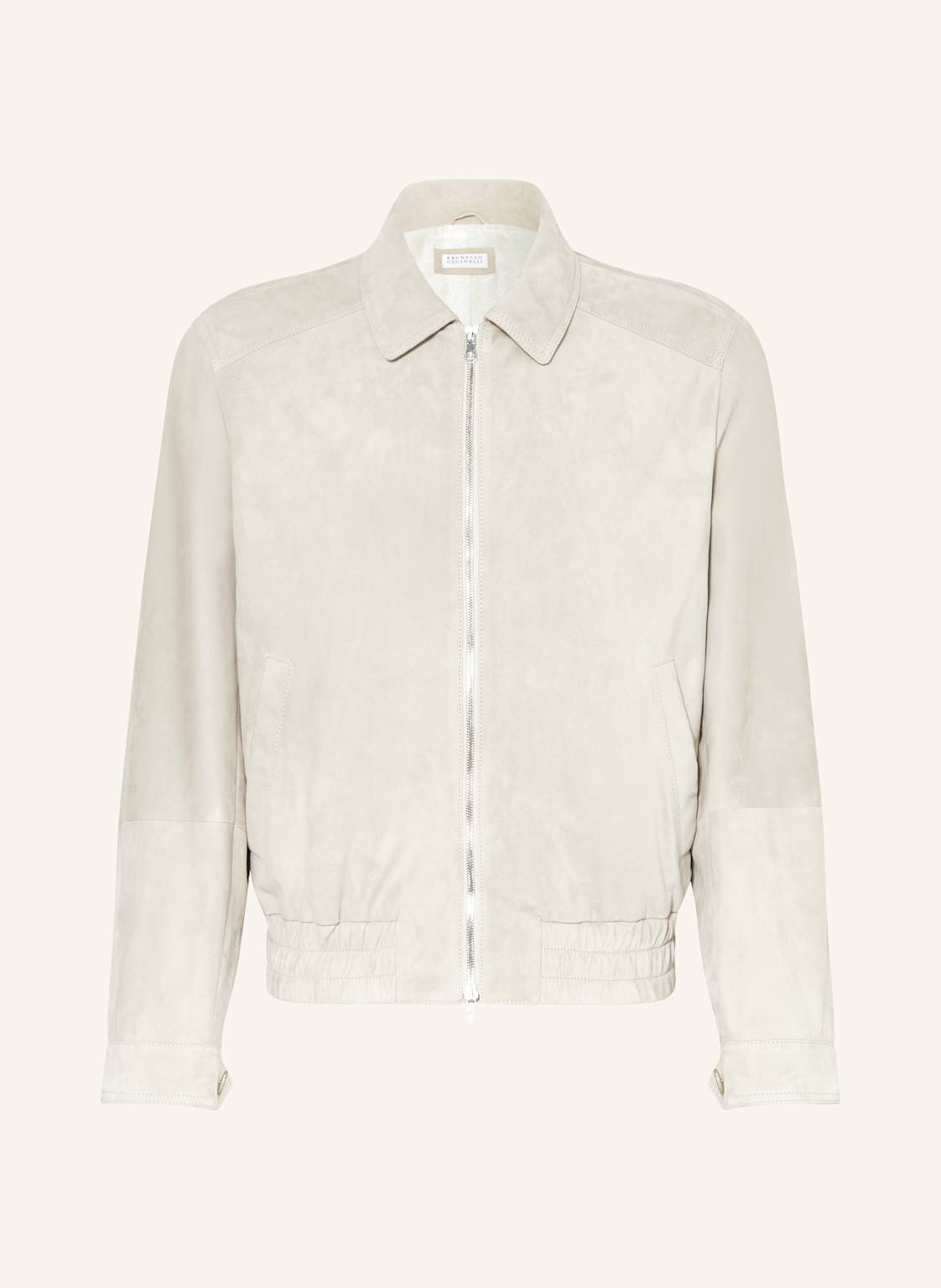 Brunello Cucinelli Lederjacke beige Brunello Cucinelli Lederjacke beige von BRUNELLO CUCINELLI