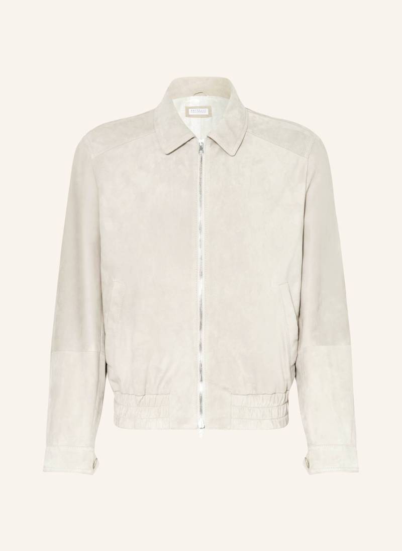 Brunello Cucinelli Lederjacke beige von BRUNELLO CUCINELLI