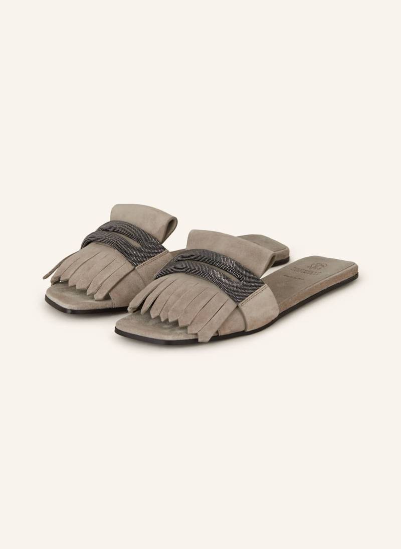 Brunello Cucinelli Pantoletten grau von BRUNELLO CUCINELLI