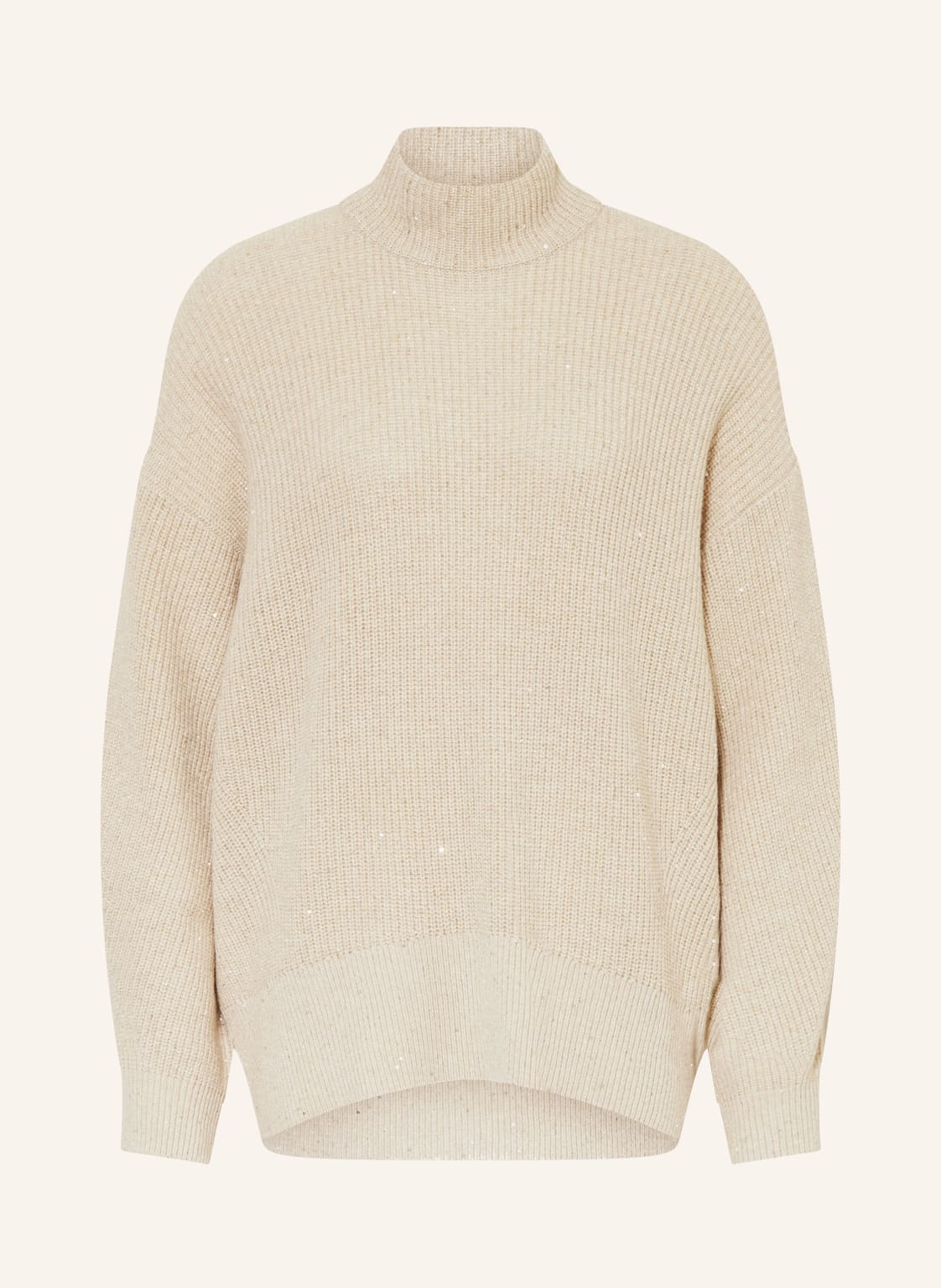 Brunello Cucinelli Pullover Mit Cashmere Und Glitzergarn beige von BRUNELLO CUCINELLI