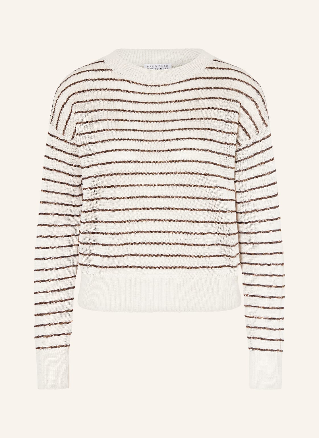 Brunello Cucinelli Pullover Mit Pailletten beige von BRUNELLO CUCINELLI