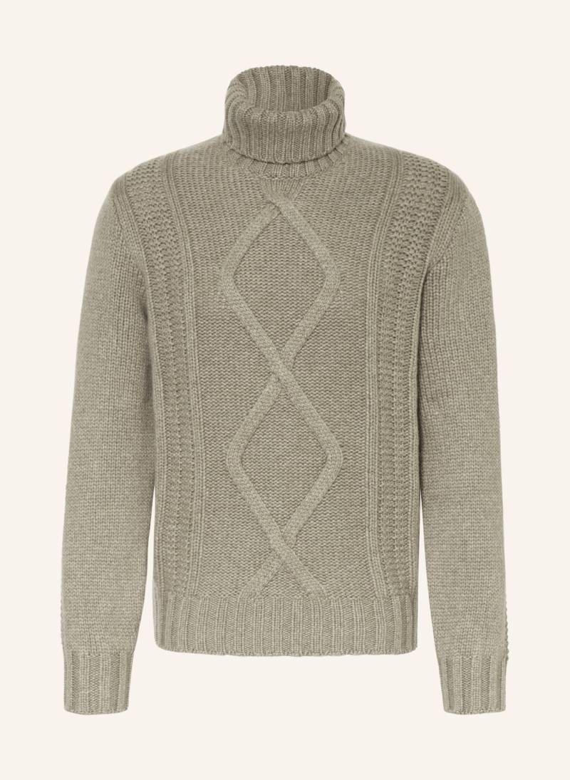 Brunello Cucinelli Rollkragenpullover Aus Cashmere gruen von BRUNELLO CUCINELLI