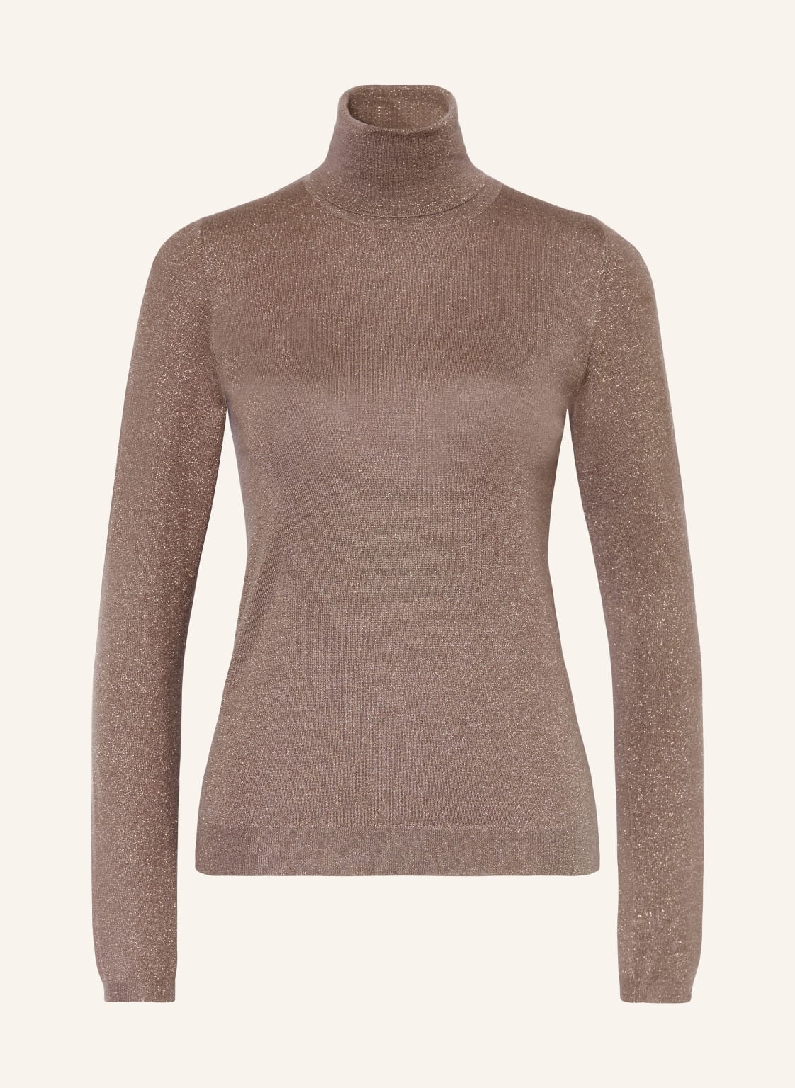 Brunello Cucinelli Rollkragenpullover Mit Cashmere Und Glitzergarn braun von BRUNELLO CUCINELLI