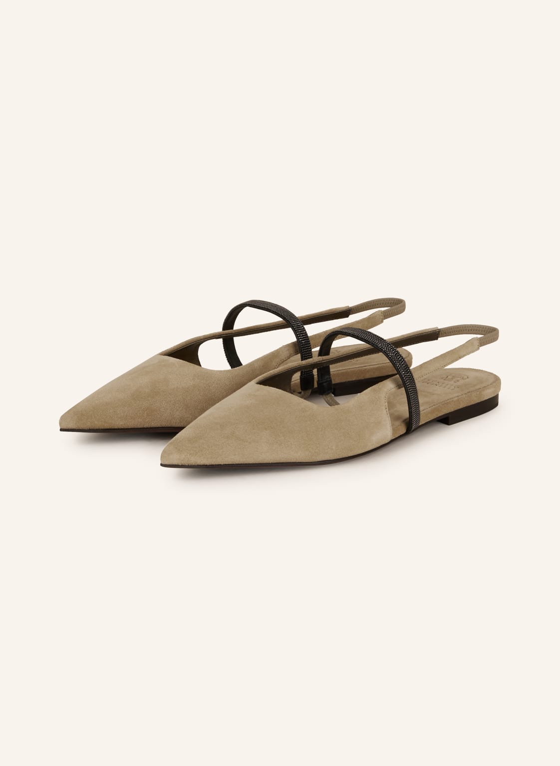 Brunello Cucinelli Slingballerinas beige von BRUNELLO CUCINELLI