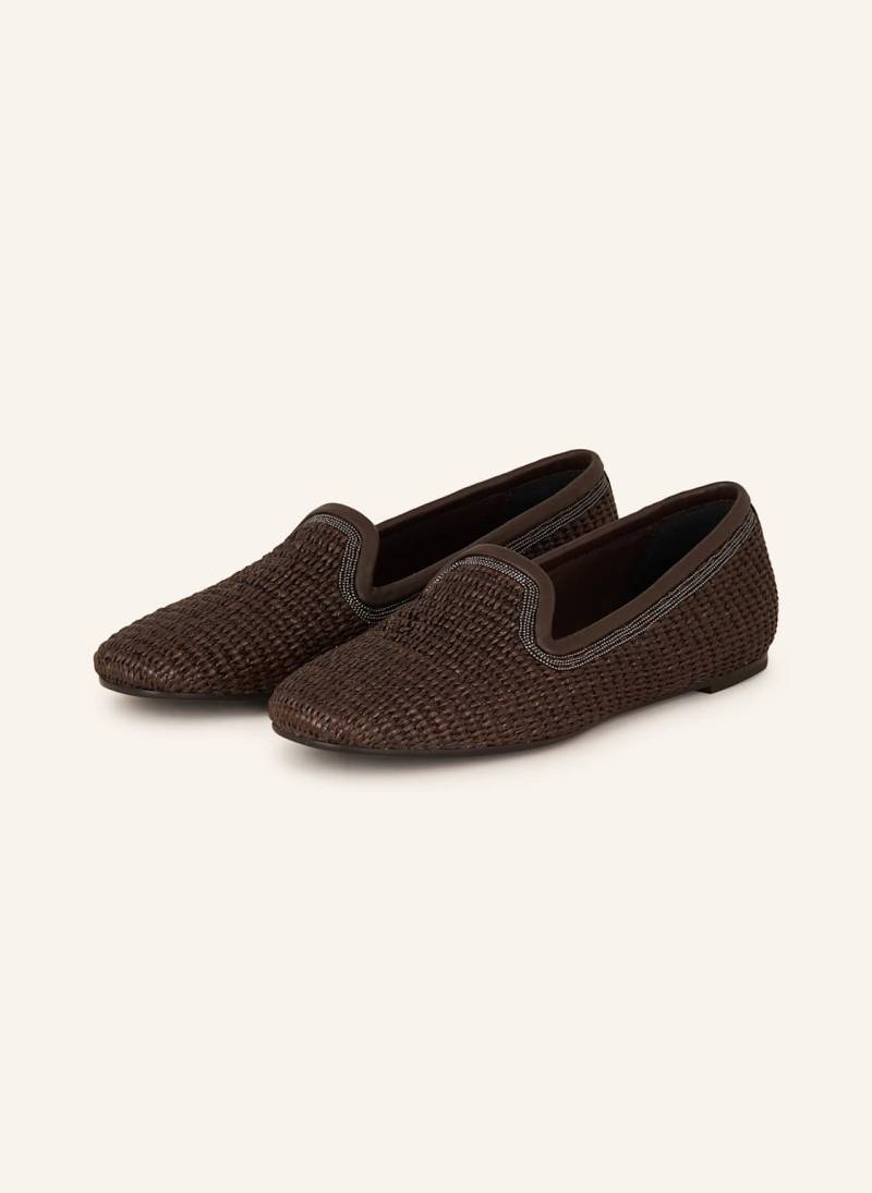 Brunello Cucinelli Slipper braun von BRUNELLO CUCINELLI