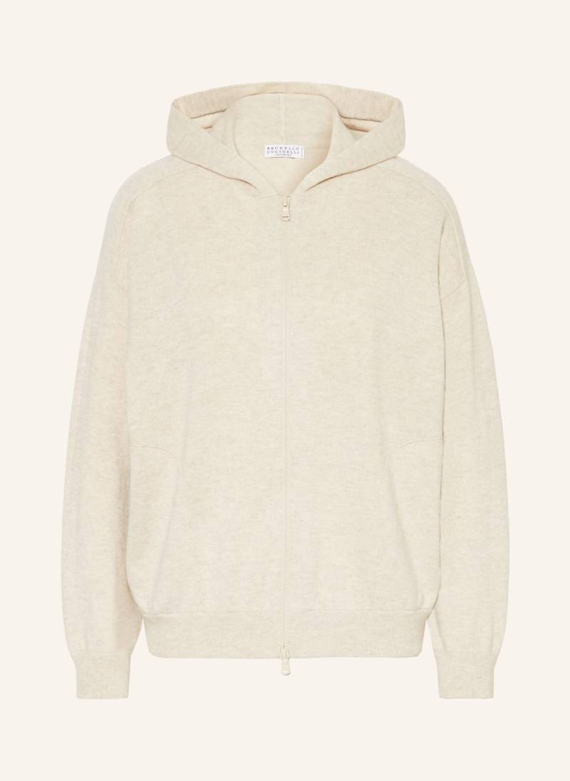 Brunello Cucinelli Strickjacke Aus Cashmere beige von BRUNELLO CUCINELLI